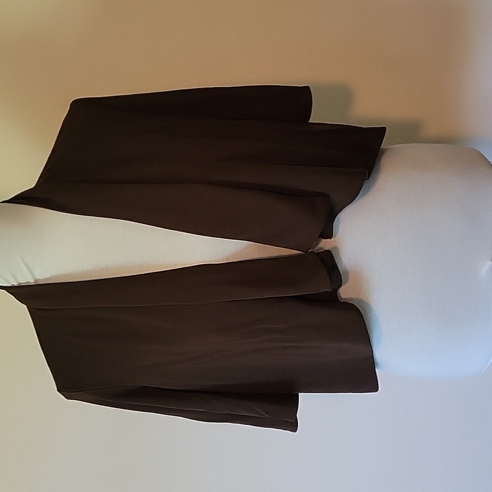 Ann Taylor swing crop sweater in chocolate brown, size Medium,  drape front